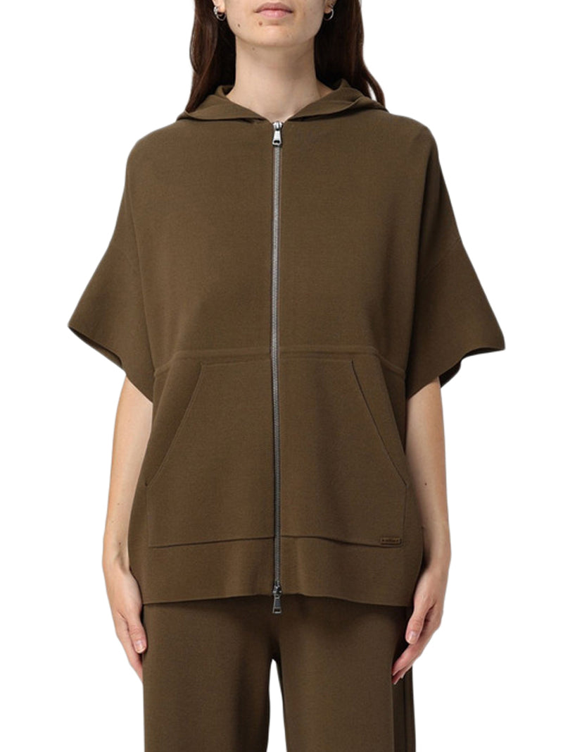 WIDE VISCOSE CREPE CARDIGAN