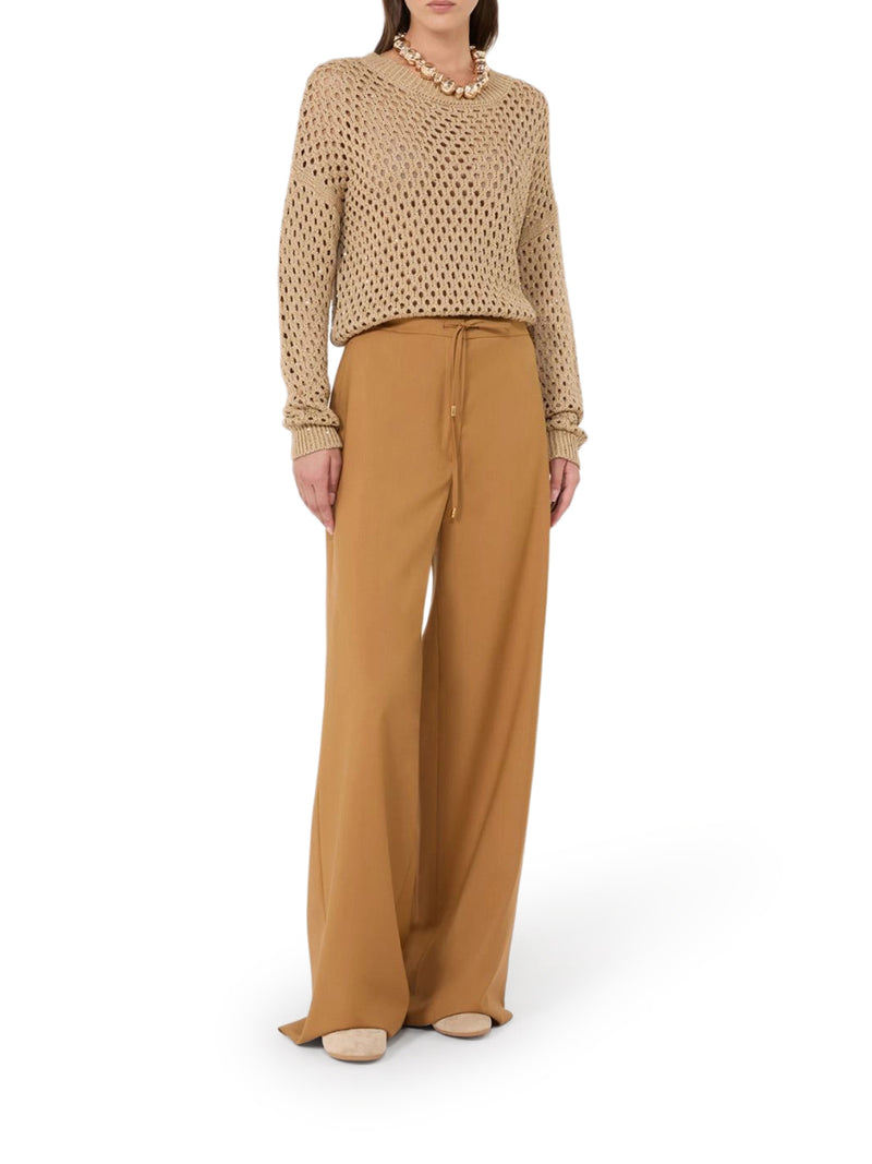 LIGHTWEIGHT WOOL CANVAS TROUSERS