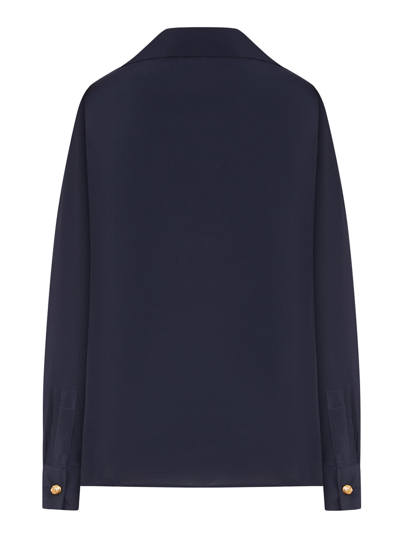 CREPE DE CHINE POLO SHIRT