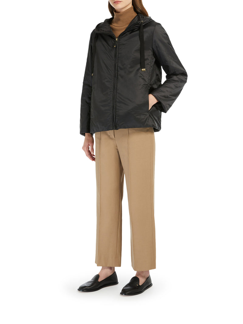 PADDED JACKET WITH HOOD IN WATERPROOF CANVAS