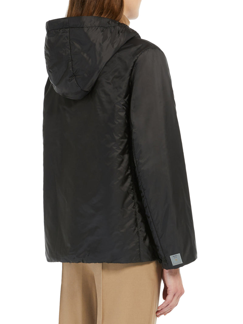 PADDED JACKET WITH HOOD IN WATERPROOF CANVAS