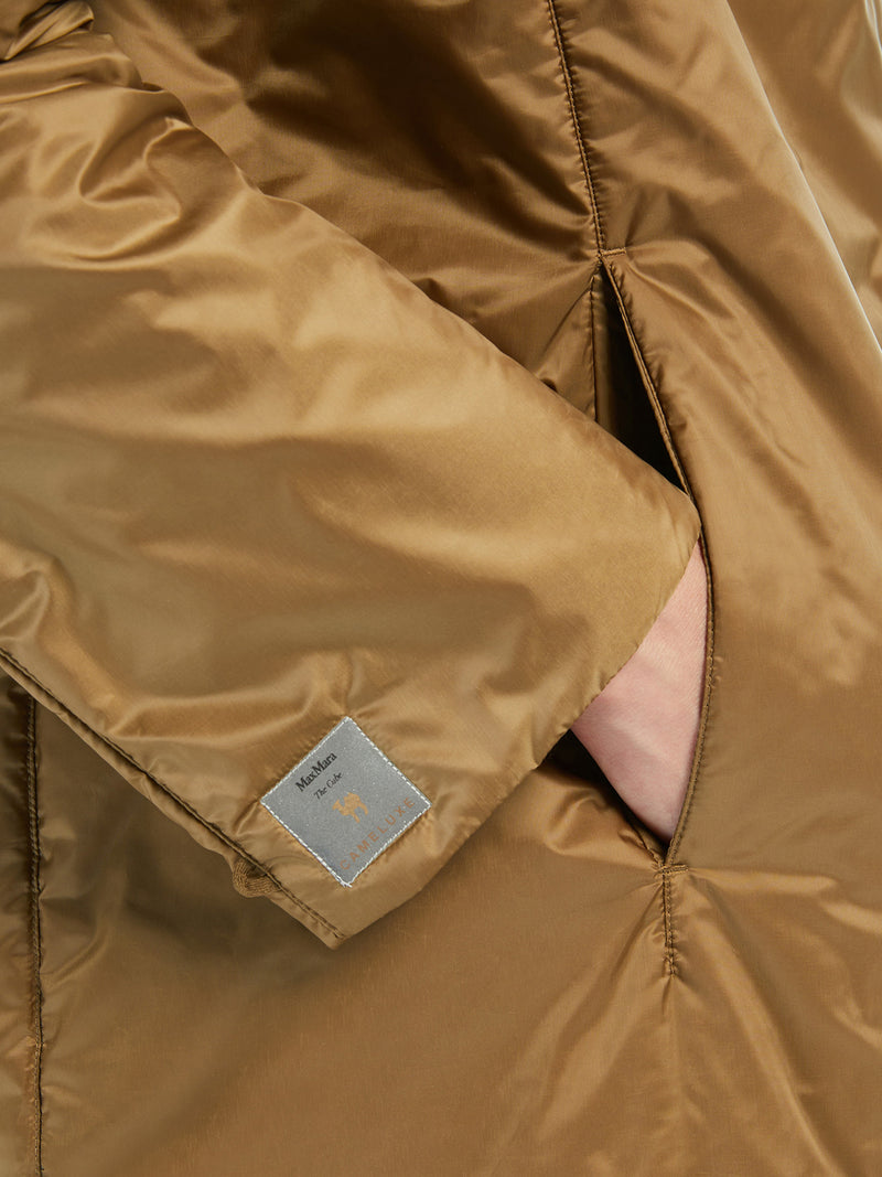 PADDED JACKET WITH HOOD IN WATERPROOF CANVAS