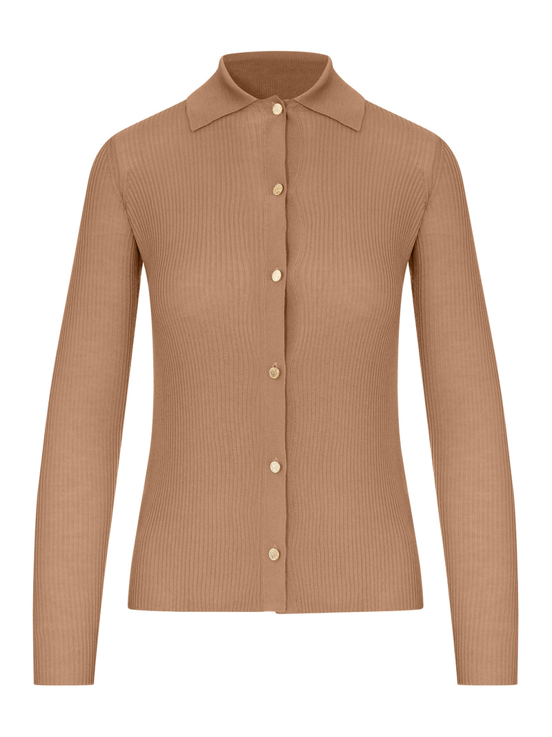 FITTED CARDIGAN IN WOOL YARN