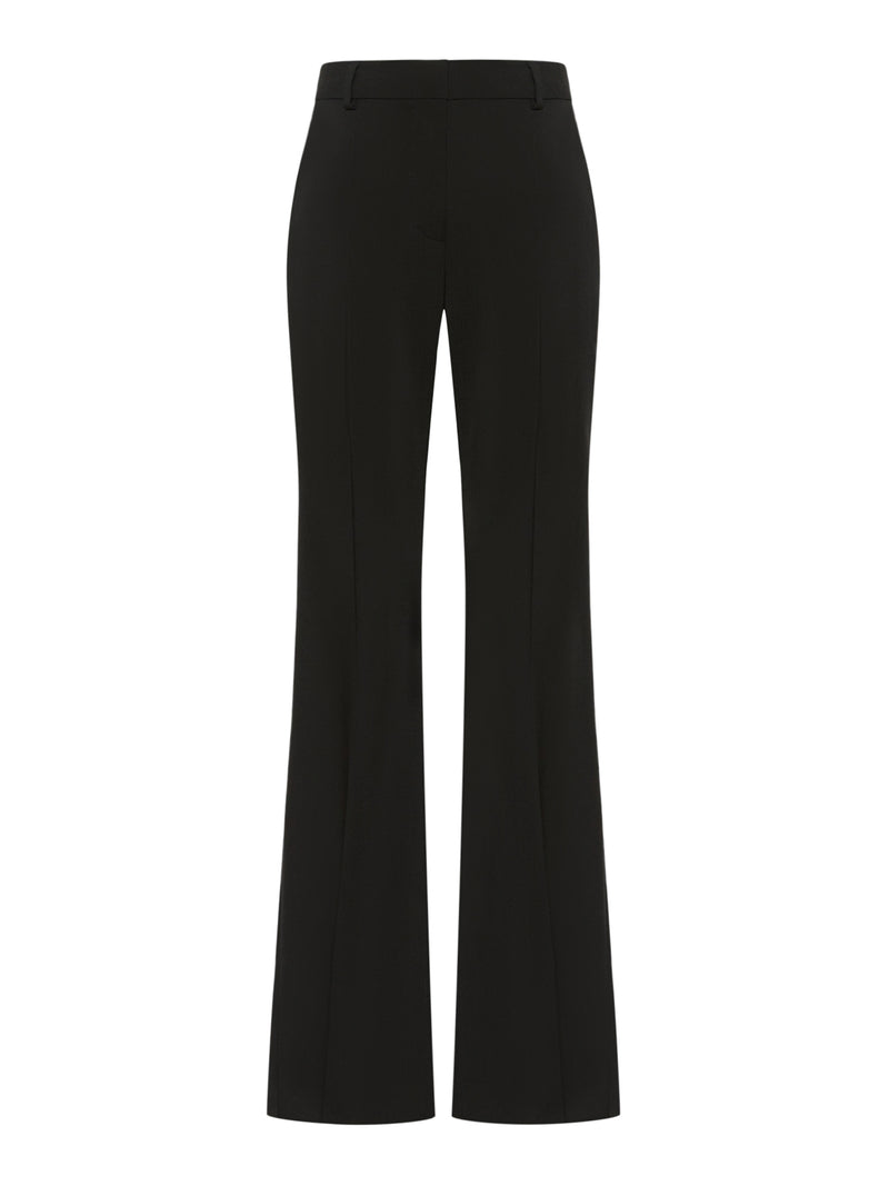 FLARED TROUSERS IN PURE NATURAL STRETCH WOOL