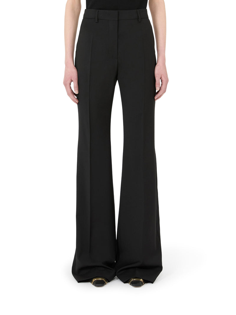 FLARED TROUSERS IN PURE NATURAL STRETCH WOOL