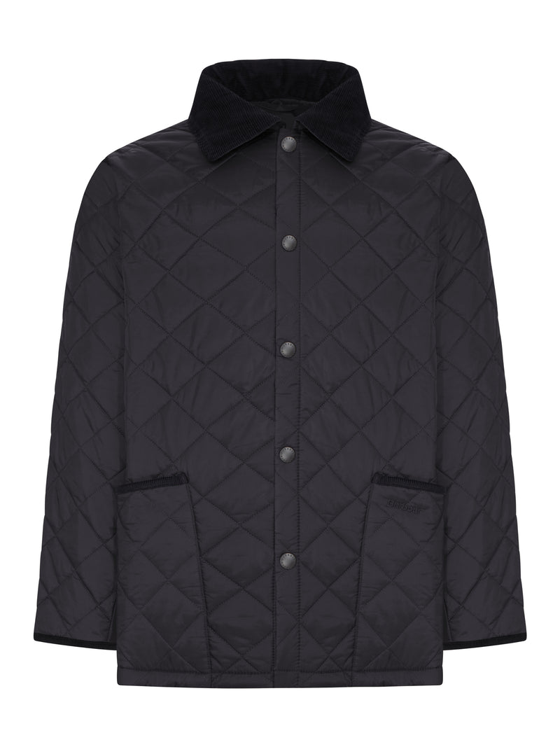 DIAMOND QUILTED JACKET WITH CONTRASTING COLLAR