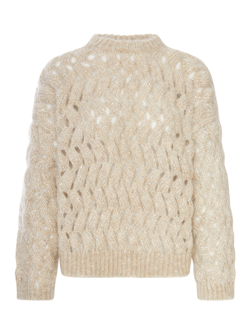 DAZZLING ZIGZAG CABLE SWEATER
