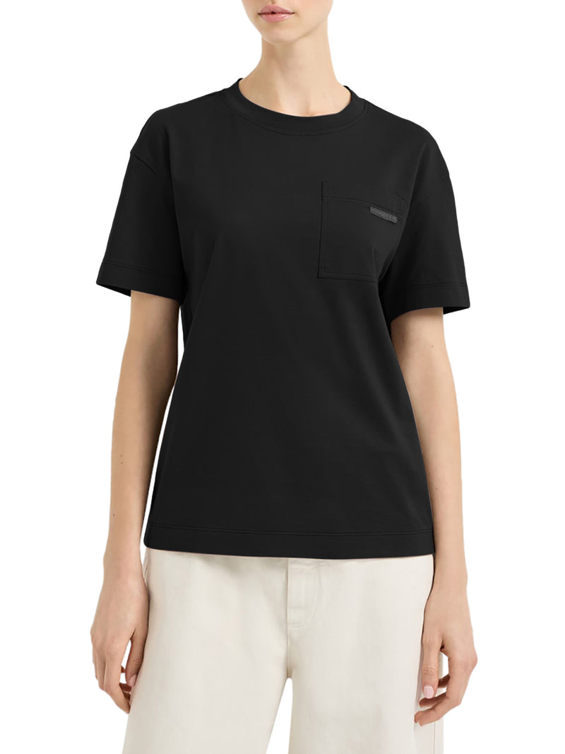 CREW NECK COTTON T-SHIRT WITH MOBILE APPLICATION