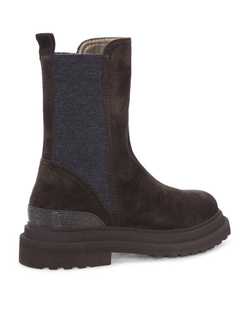 SUEDE CHELSEA BOOT WITH LUGGAGE SOLE