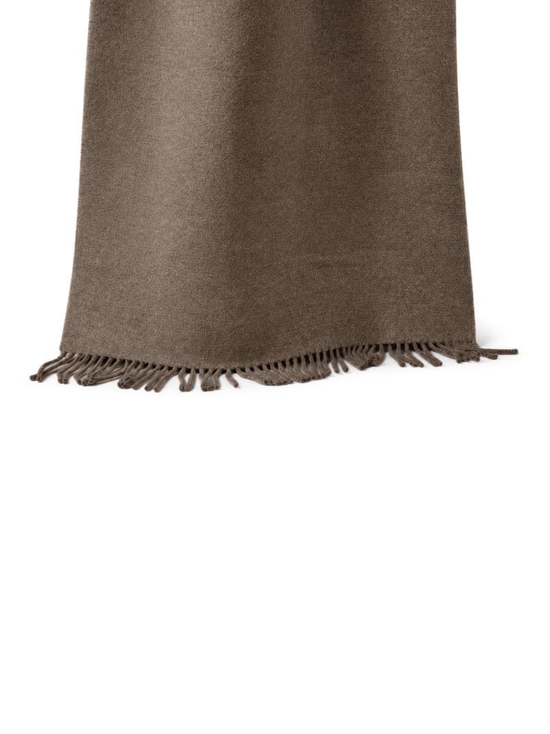 WOOL AND CASHMERE KNIT SCARF WITH HOOD