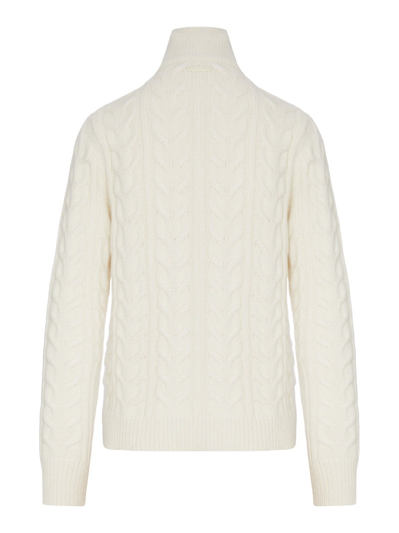 WOOL SWEATER WITH CABLE KNIT