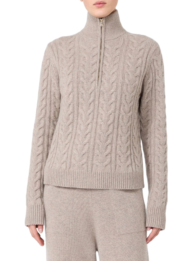 CABLE KNIT CASHMERE YARN SWEATER