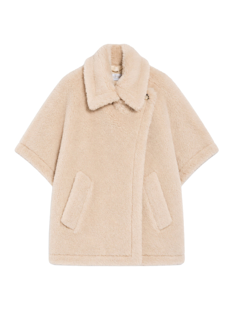 ALPACA AND WOOL BLEND TEDDY CAPE