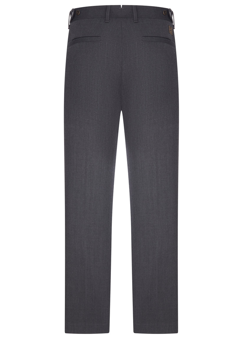 STRAIGHT-LEG TAILORED TROUSERS WITH SIDE ADJUSTERS