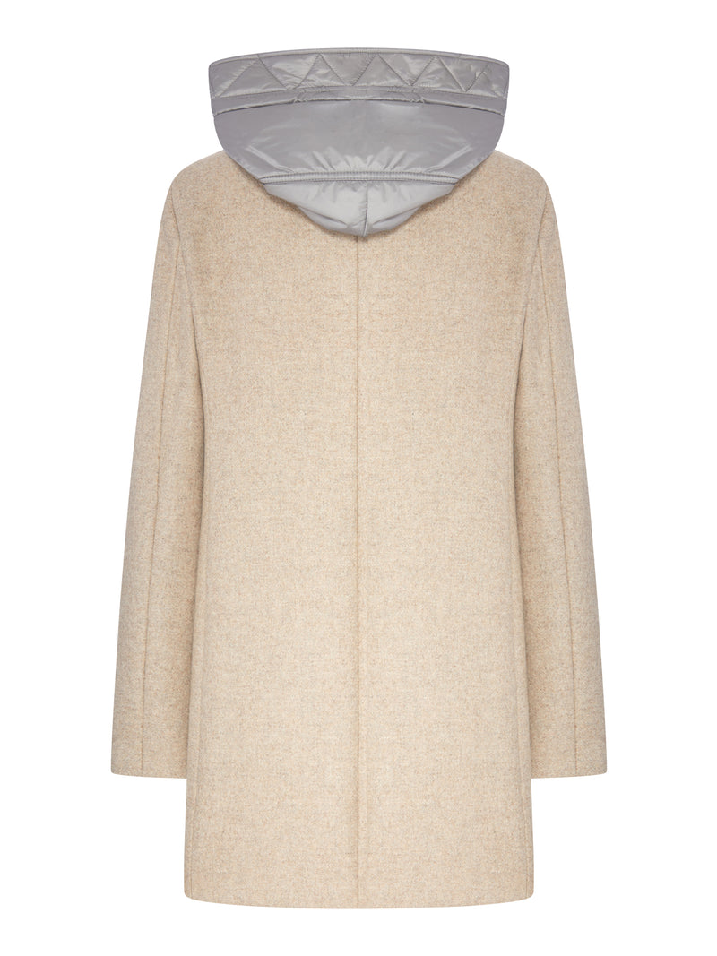 COAT WITH DETACHABLE HOOD