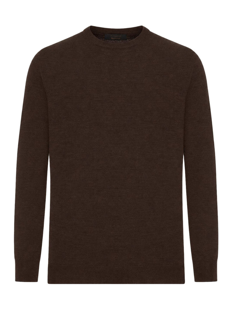CREWNECK SWEATER IN FINE COMBED WOOL