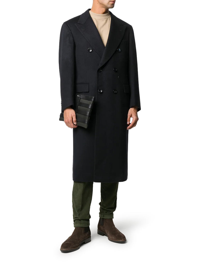 LONG DOUBLE-BREASTED CASHMERE COAT