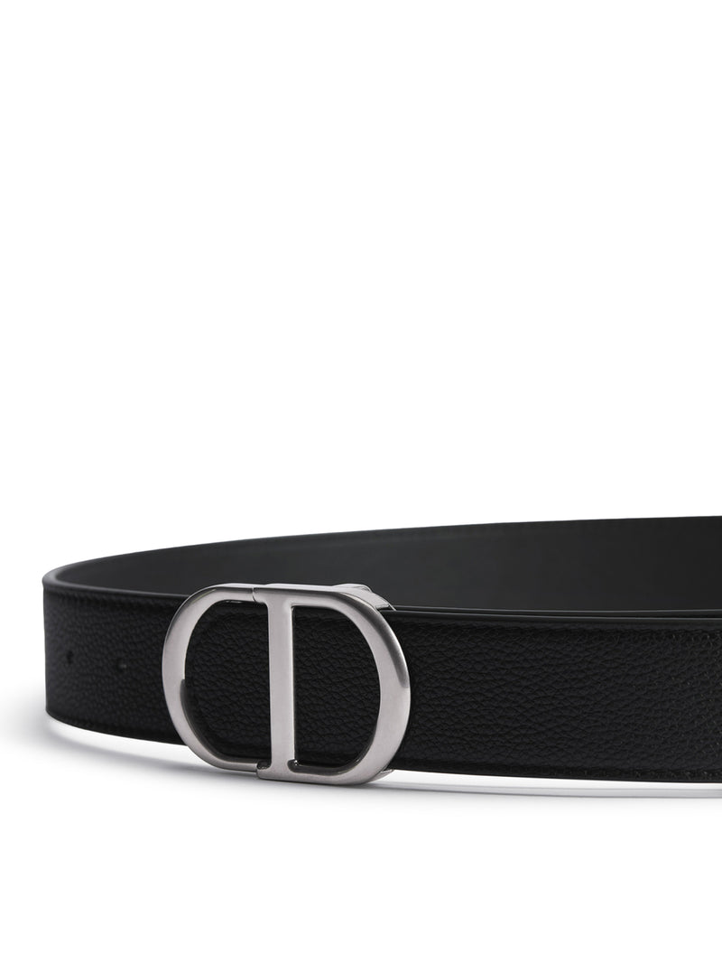 33 MM CD ICON BELT IN BLACK GRAINED CALFSKIN