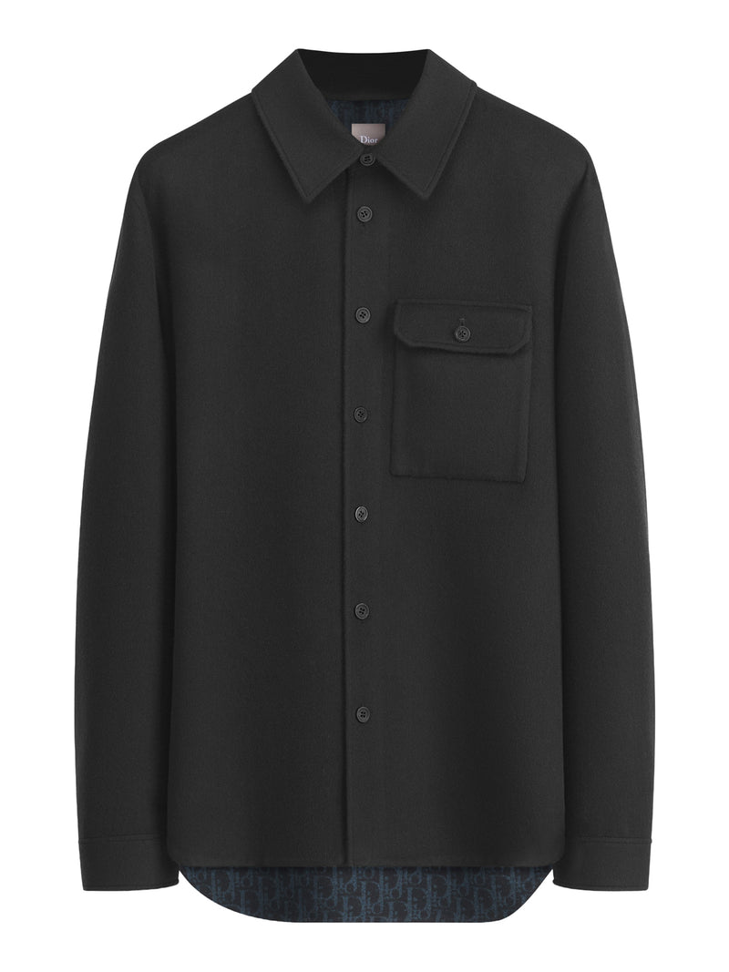 DIOR ICONS OVERSHIRT IN DOUBLE-FACED VIRGIN WOOL, CASHMERE AND SILK