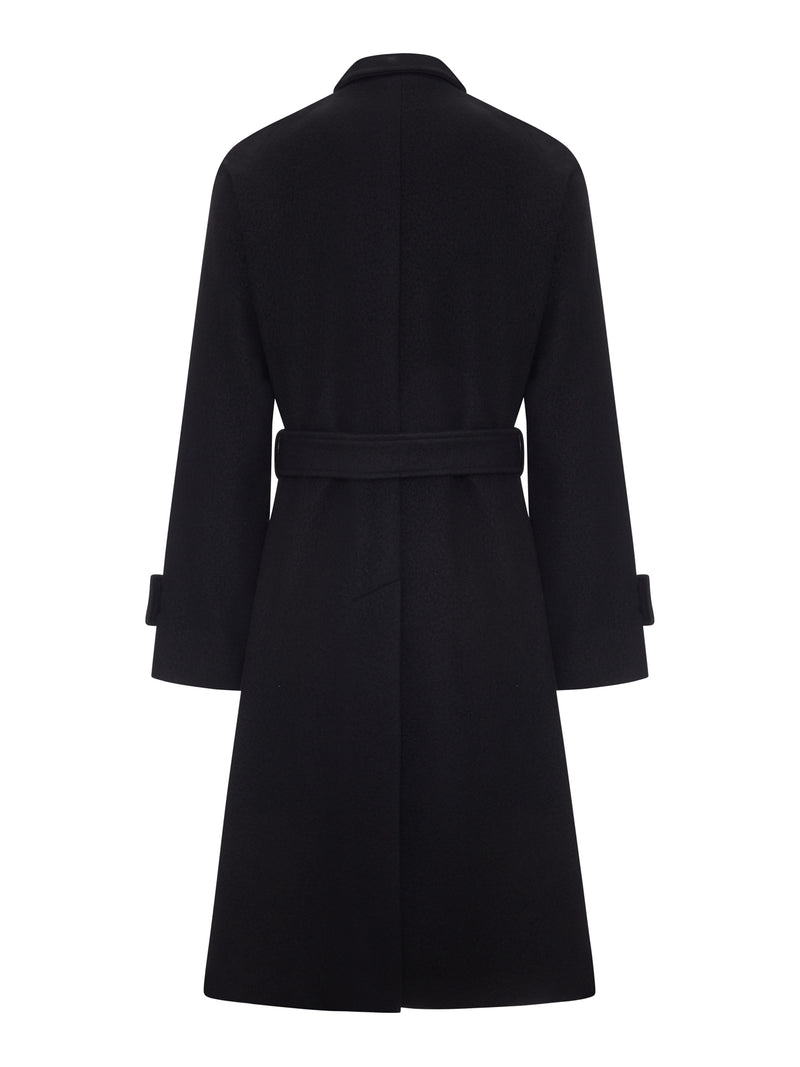 DOUBLE-BREASTED CLOTH COAT WITH BELT