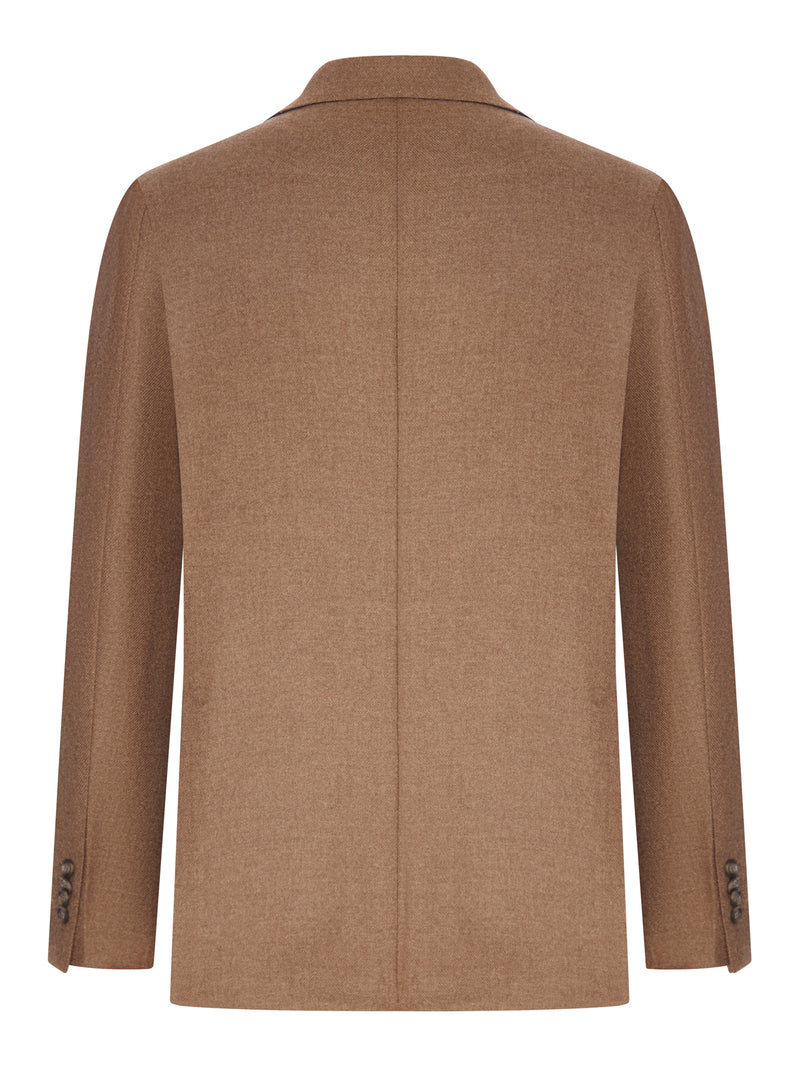 SINGLE-BREASTED WOOL AND CASHMERE BLEND JACKET