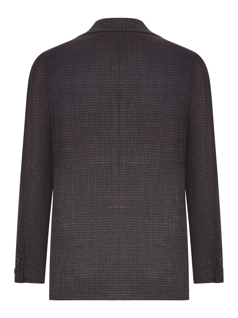 SINGLE-BREASTED WOOL AND SILK BLEND JACKET