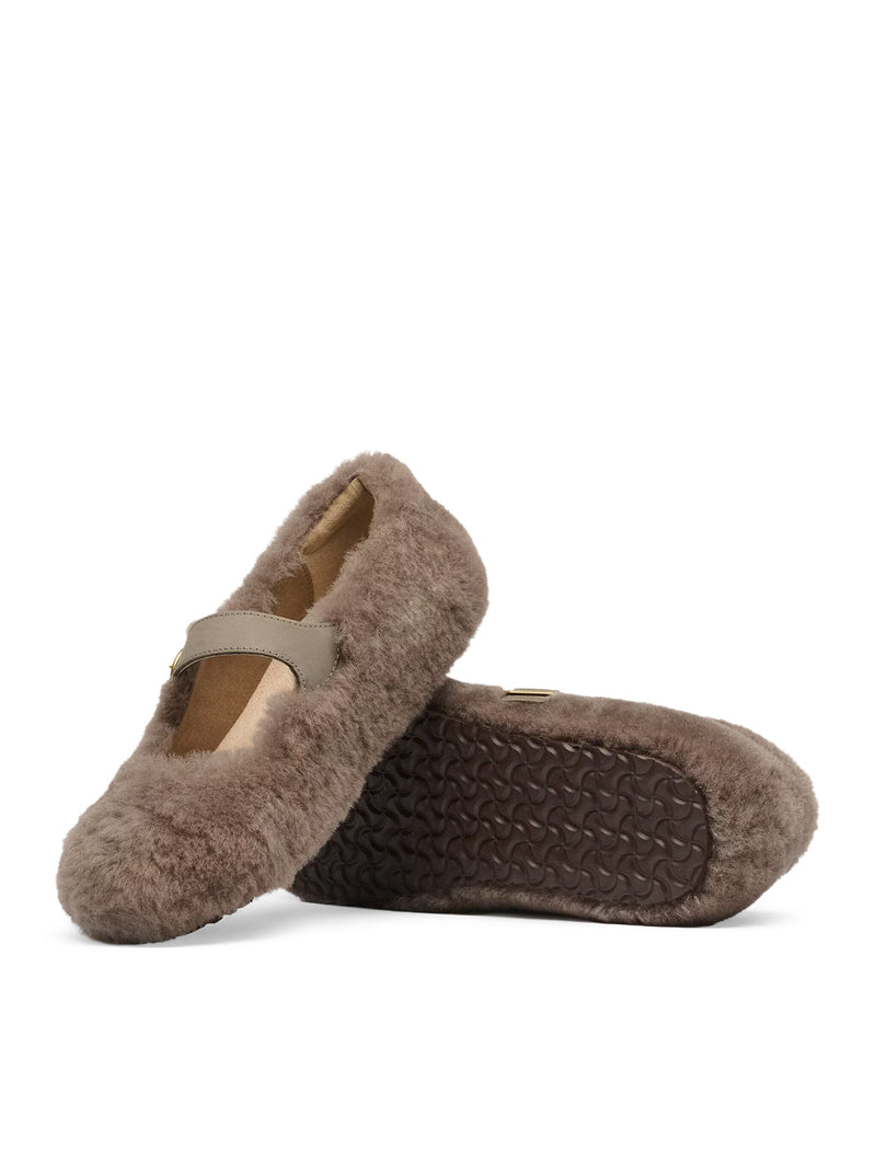 SANTA CLARITA BALLET FLATS WITH FUR