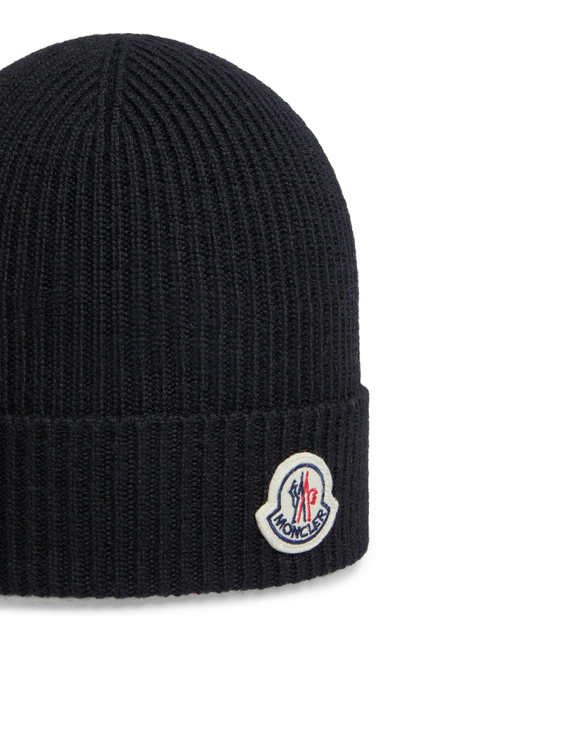 MONCLER LOGO WOOL HAT