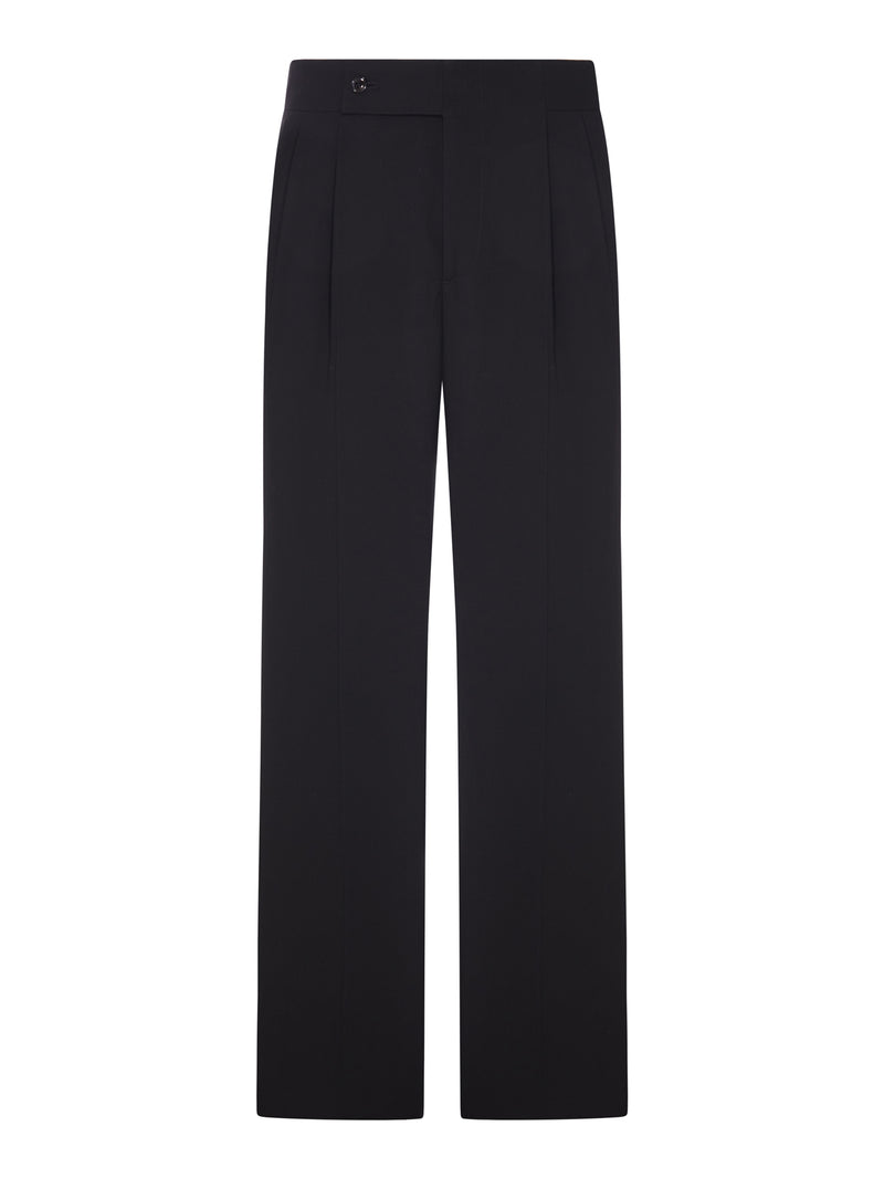DOUBLE-PLEAT TROUSERS IN PURE VIRGIN WOOL