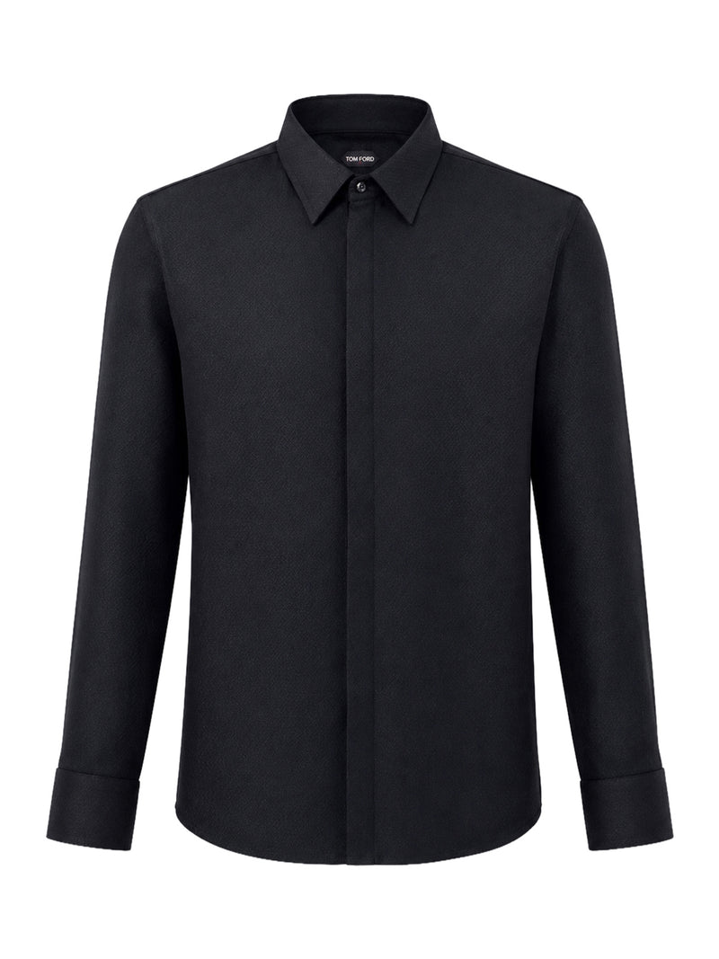 GIORGIO`S HAMMERED SILK SATIN SHIRT
