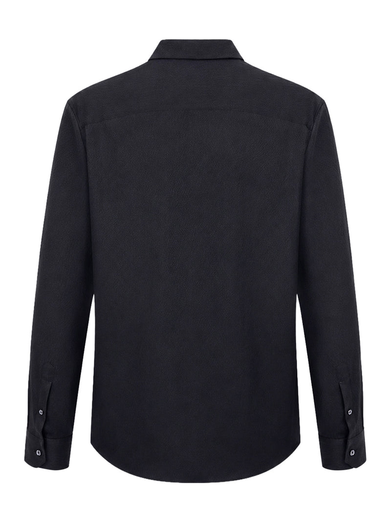 GIORGIO`S HAMMERED SILK SATIN SHIRT