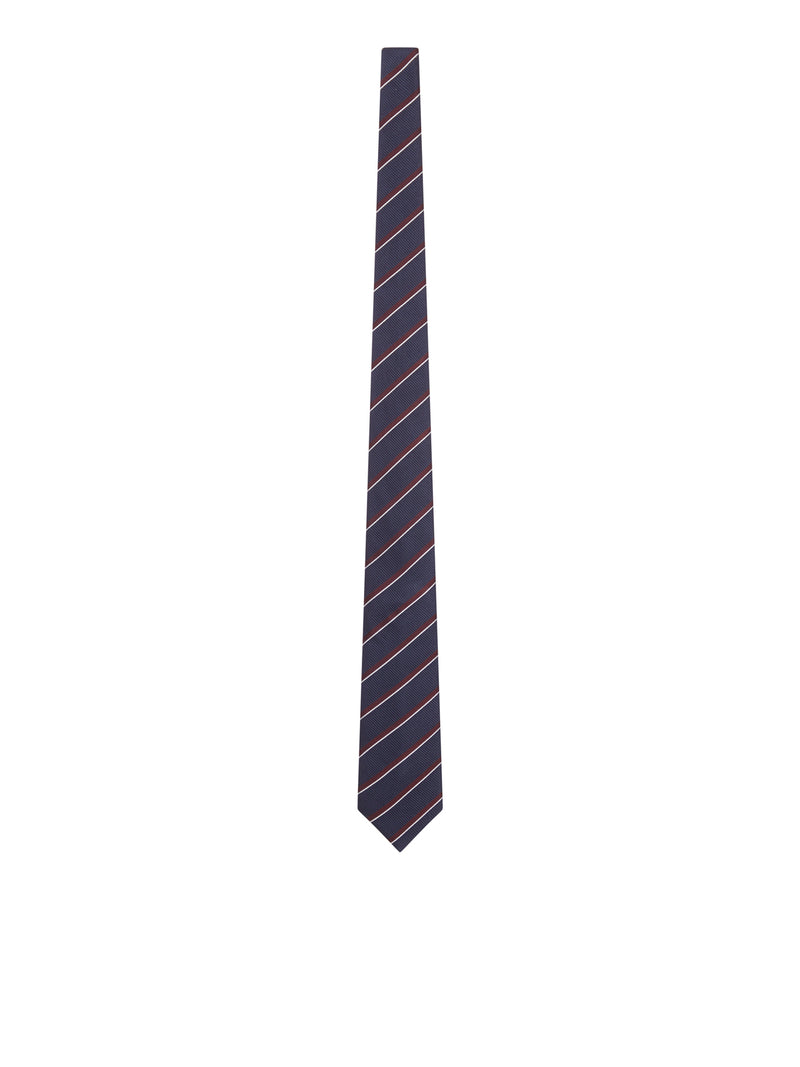 SILK TIE WITH DIAGONAL STRIPES