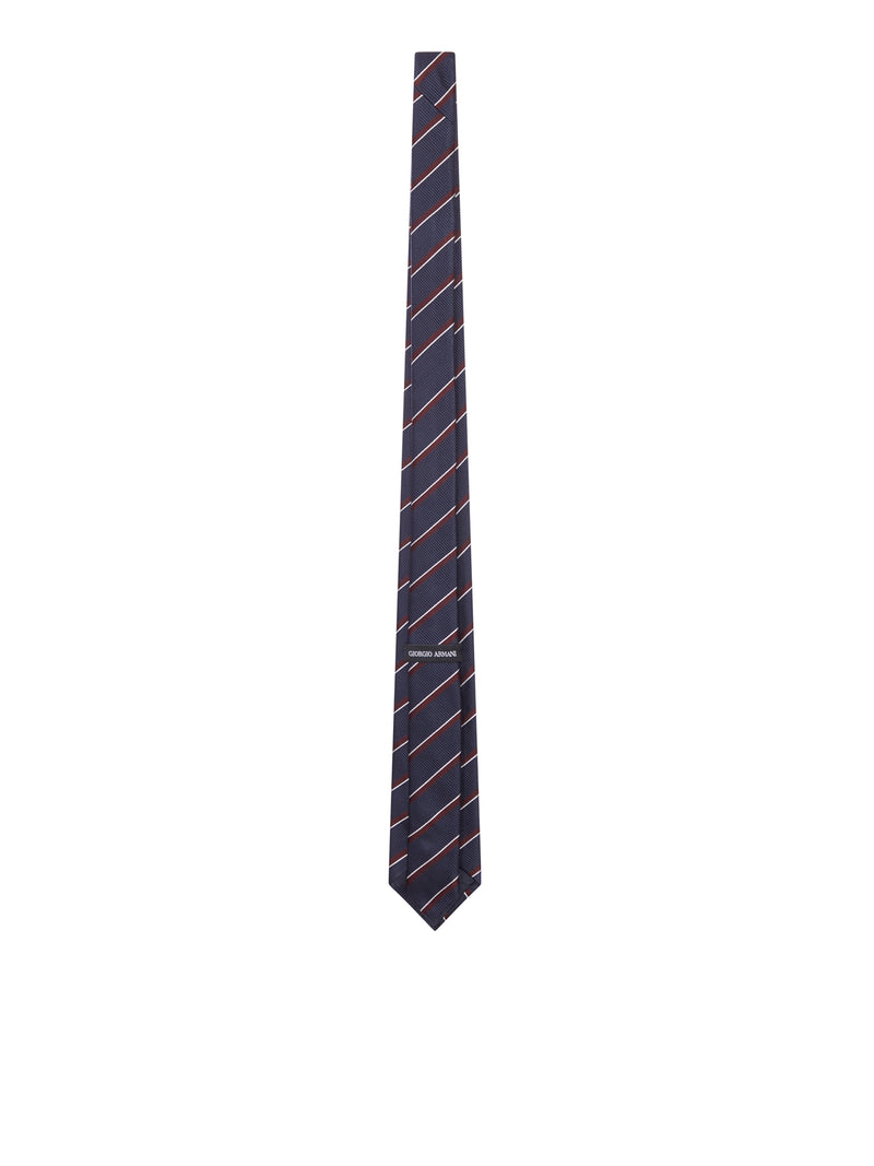 SILK TIE WITH DIAGONAL STRIPES