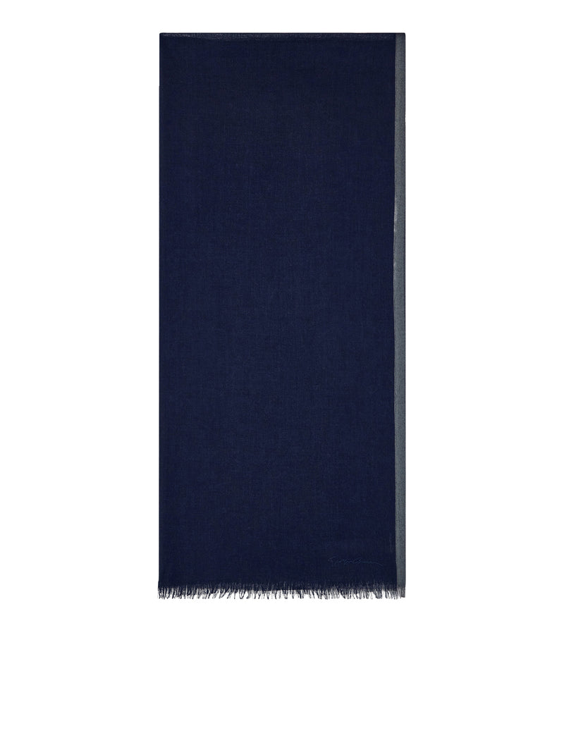 CASHMERE AND SILK STOLE WITH SHINY VISCOSE EDGE