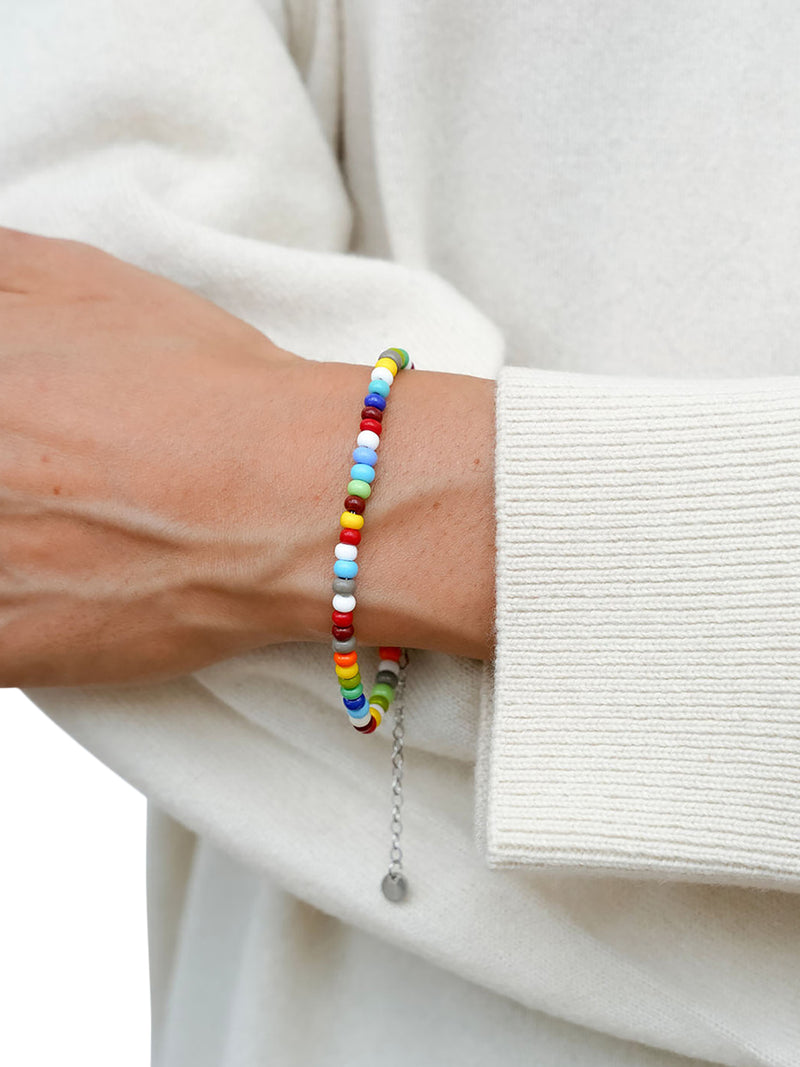 COLORFUL BRACELET WITH GLASS BEADS
