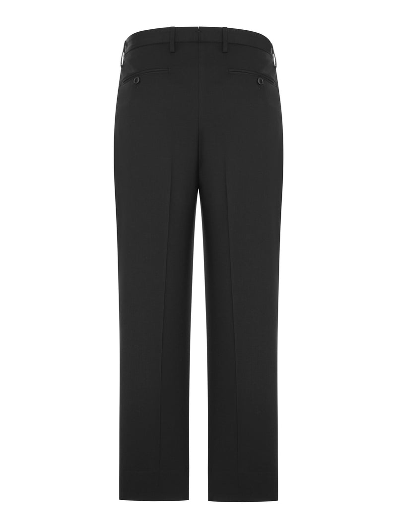 PORTBELLOS-TROUSERS IN WOOL BLEND CANVAS, PIECE-DYED “ZIGNONE”