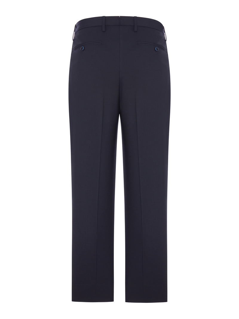 PORTBELLOS-TROUSERS IN WOOL BLEND CANVAS, PIECE-DYED “ZIGNONE”