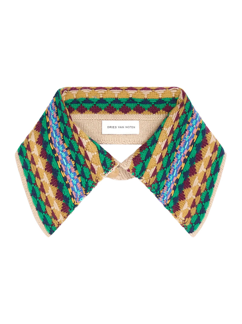 JACQUARD WOOL COLLAR