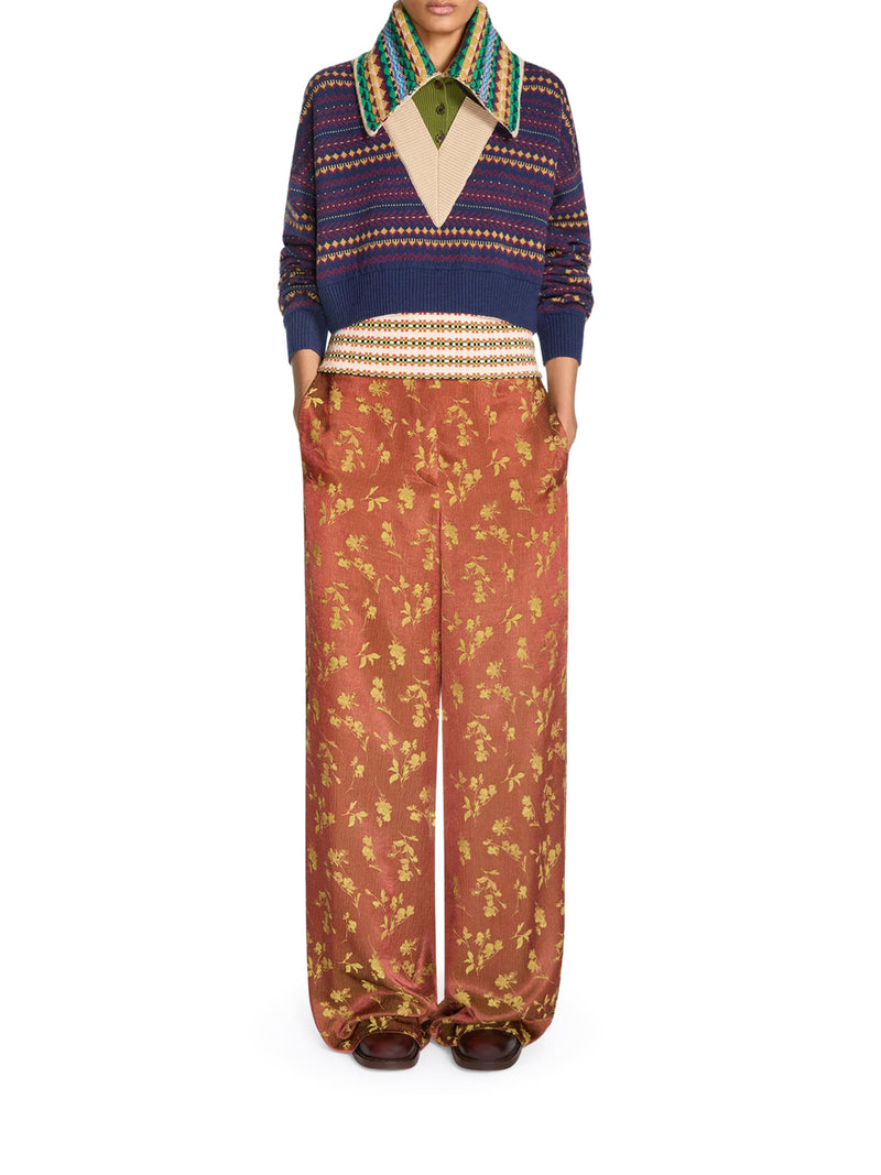 JACQUARD WOOL COLLAR