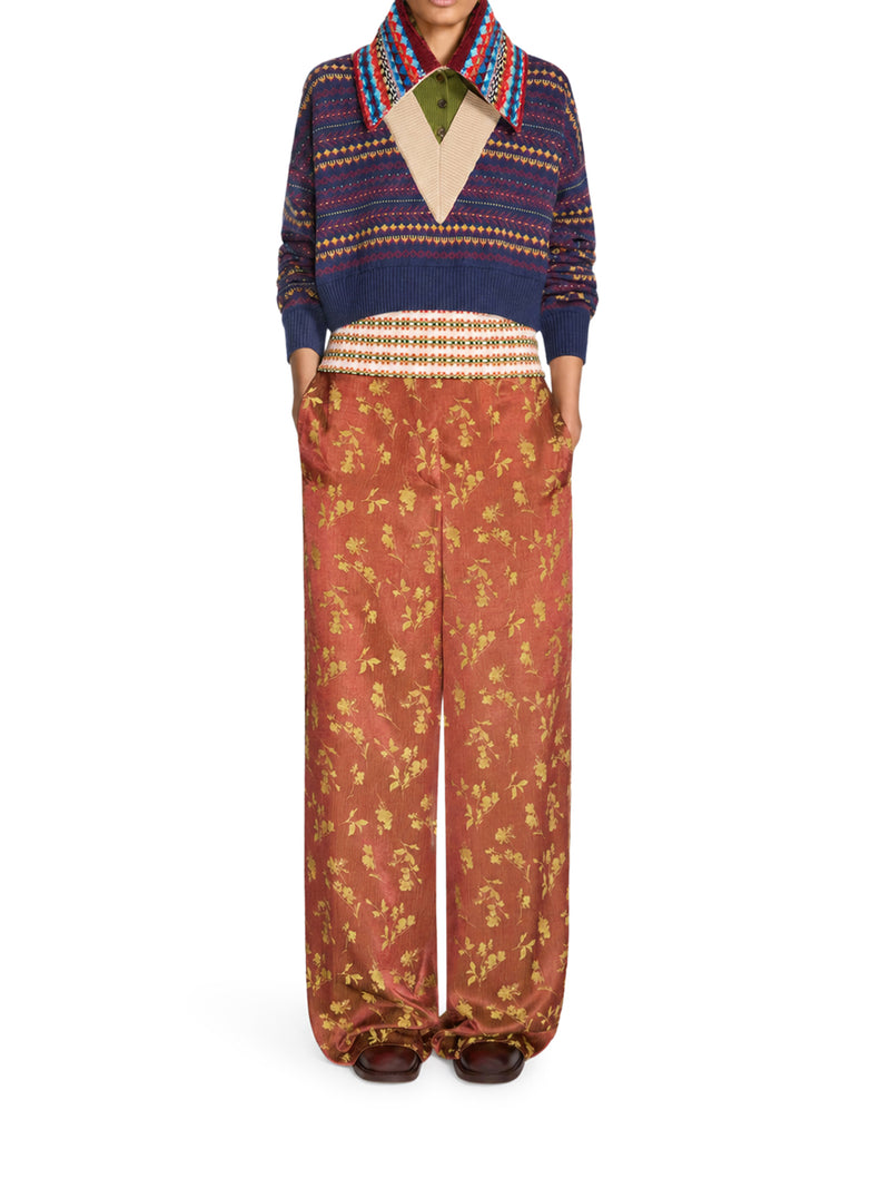 JACQUARD WOOL COLLAR
