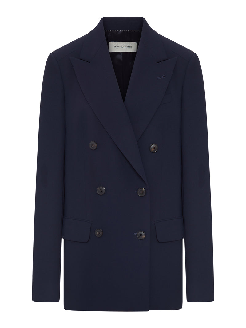 NAVY BLUE DOUBLE-BREASTED BLAZER