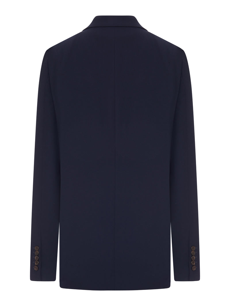 NAVY BLUE DOUBLE-BREASTED BLAZER