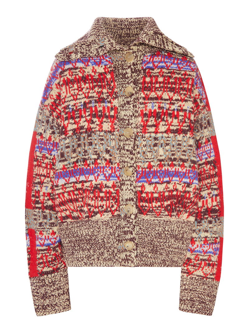 MULTICOLOR JACQUARD CARDIGAN