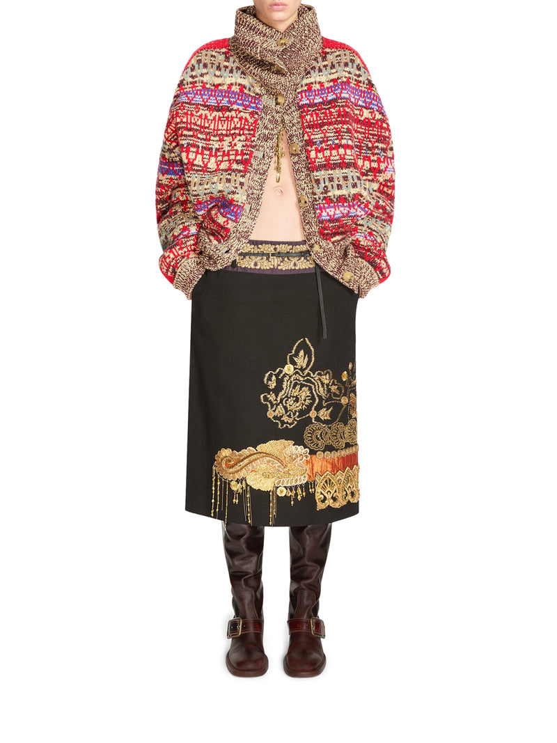 MULTICOLOR JACQUARD CARDIGAN