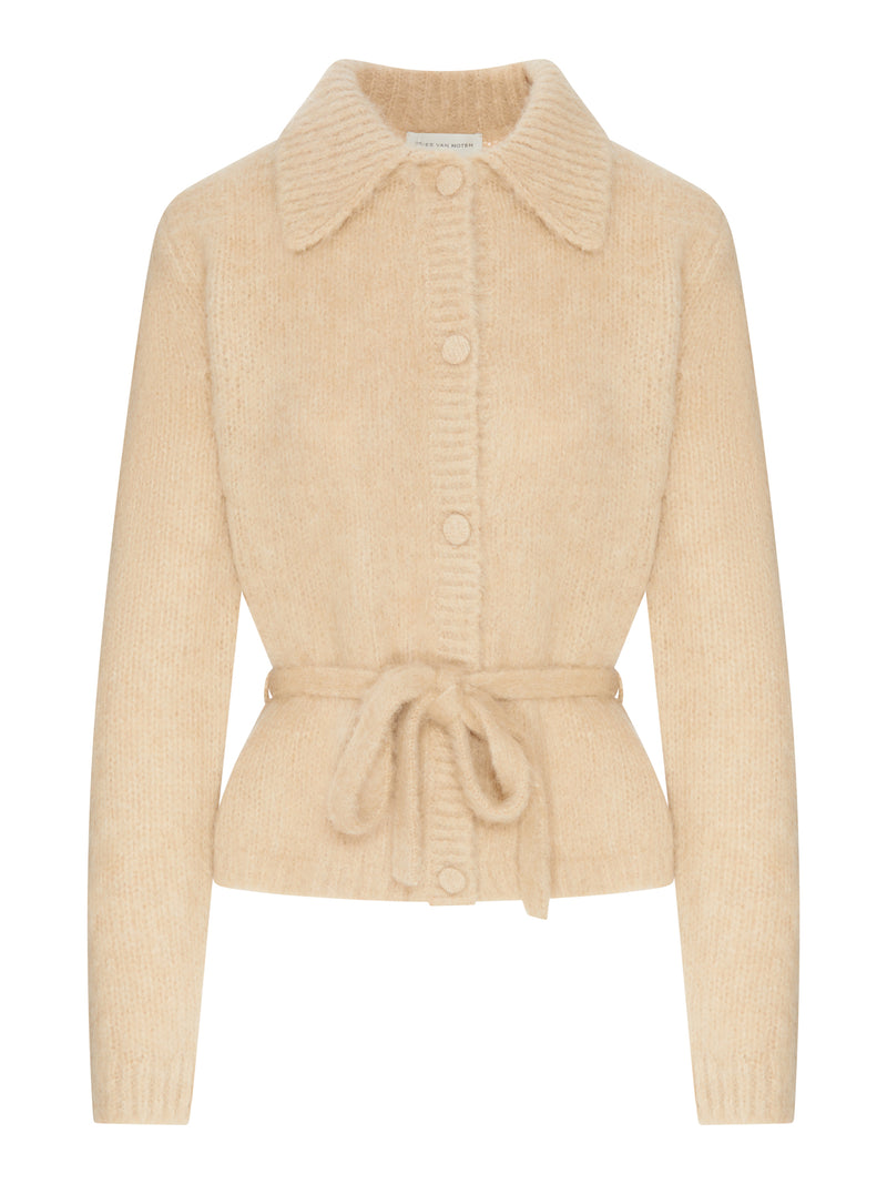 WOOL-BLEND CARDIGAN WITH BELT
