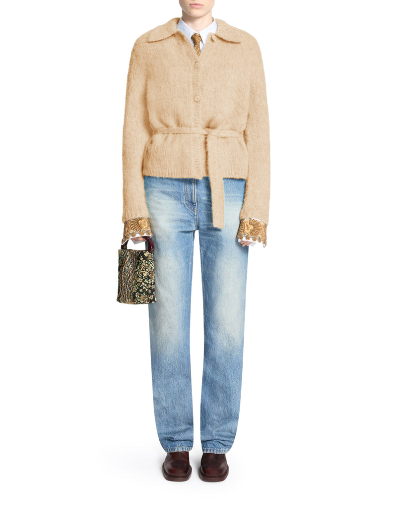 WOOL-BLEND CARDIGAN WITH BELT