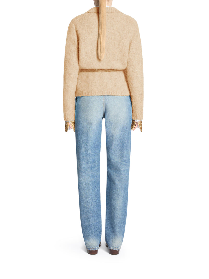 WOOL-BLEND CARDIGAN WITH BELT