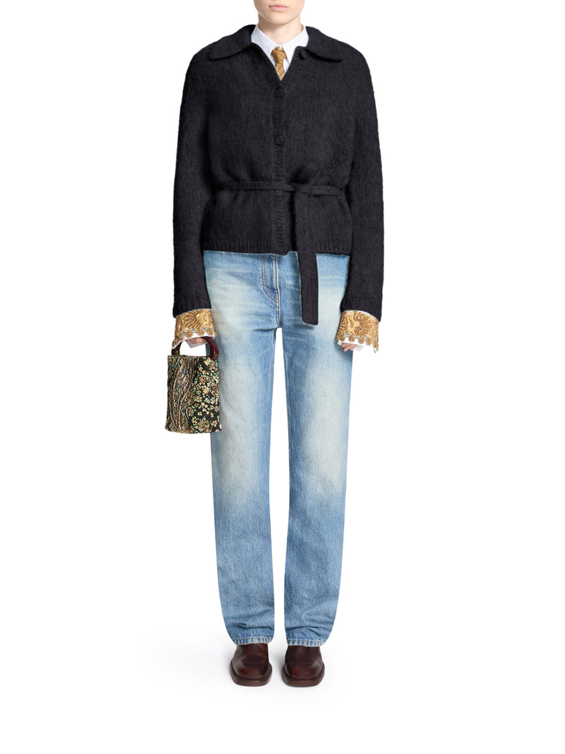 WOOL-BLEND CARDIGAN WITH BELT