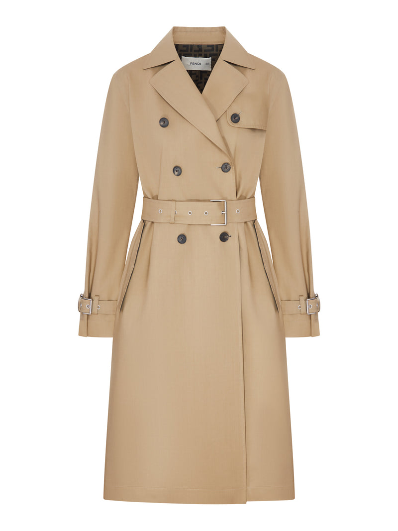 BEIGE BELTED TRENCH COAT