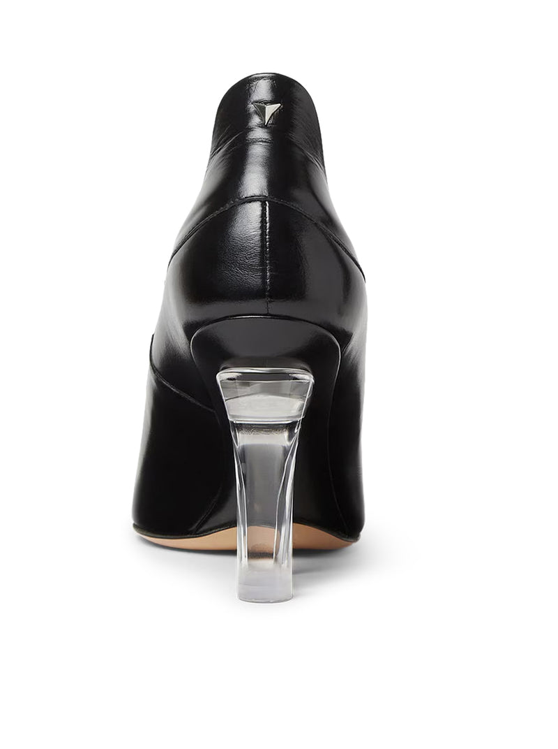 ILLUSION PUMP IN BLACK LEATHER